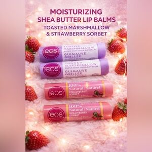 EOS Lip Balm 4-Pack – Toasted Marshmallow & Strawberry Sorbet (2 of Each)